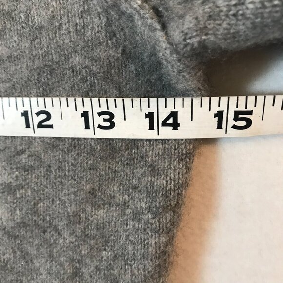 U-Knit Pure Cashmere Gray Sweater Missy XXS With Long Sleeves - Picture 5 of 6
